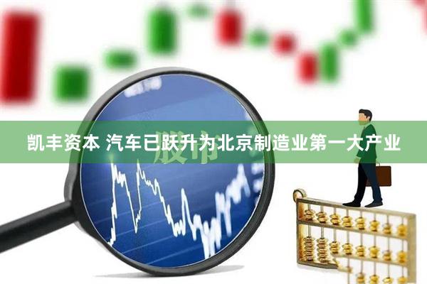 凯丰资本 汽车已跃升为北京制造业第一大产业