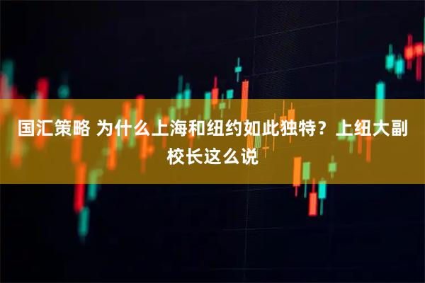 国汇策略 为什么上海和纽约如此独特？上纽大副校长这么说